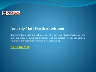 Anti Slip Mat  Plasticssheets.com