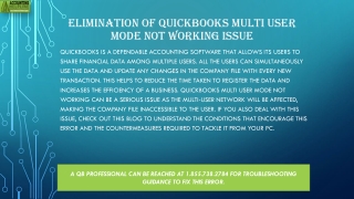 A proper guide to troubleshoot QuickBooks multi user mode not working