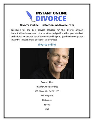 Divorce Online  Instantonlinedivorce.com