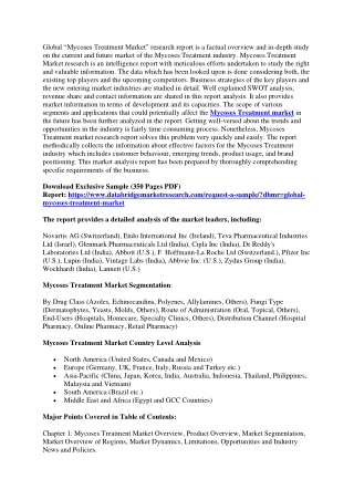 Mycoses Treatment Market