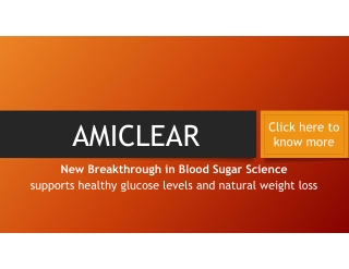 AMICLEAR - To regulate Blood Sugar