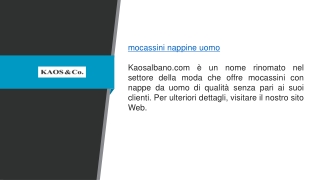 Mocassini con nappe da uomo Kaosalbano.com