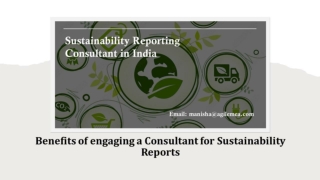 Benefits of engaging a Consultant for Sustainability Reports