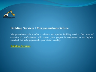 Building Services  Morganandsonscivils.ie