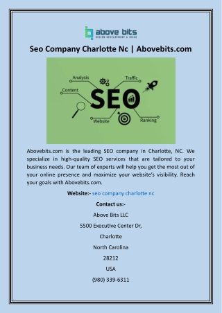 Seo Company Charlotte Nc  Abovebits