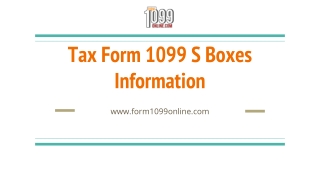 File 1099 S Online - Online Fillable 1099 S Form - 1099 Online Tax