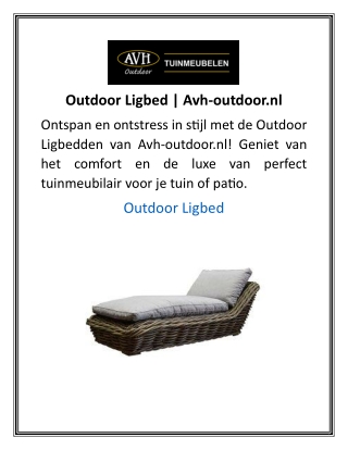 Outdoor Ligbed Avh-outdoor.nl