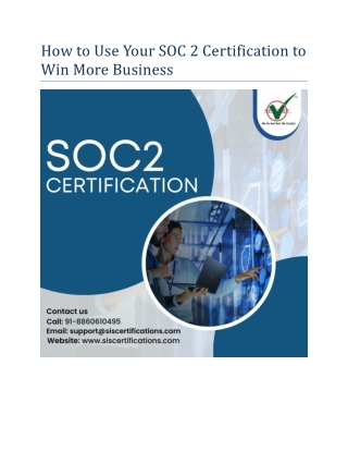 How to Use Your SOC 2 Certification to Win More Business