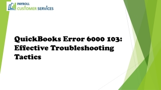 QuickBooks error 6000 103 | Let's use Updated Guide for fix it