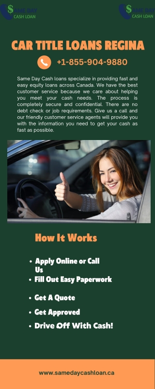 Get Instant fund up to $40k with Car title loans Regina