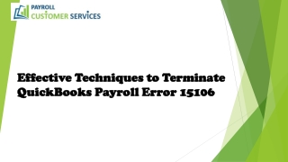 How to Urgently resolve the QuickBooks payroll error 15106