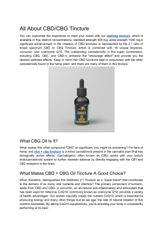 All About CBD_CBG Tincture