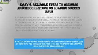 A proper guide to troubleshoot QuickBooks Stuck on Loading Screen issue