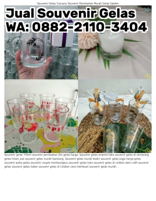 088ᒿ•ᒿll0•3Ꮞ0Ꮞ (WA) Souvenir Gelas Murah Demak Gelas Souvenir Jatinegara