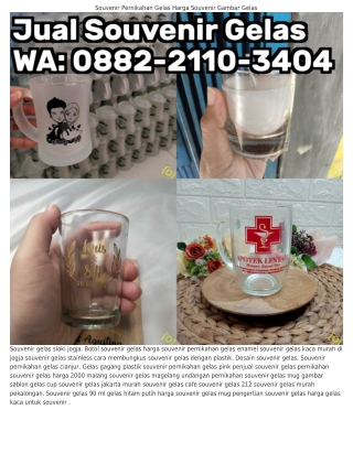 088ᒿ.ᒿ110.3404 (WA) Souvenir Gelas Plastik Untuk Ultah Anak Gelas Bening Souveni