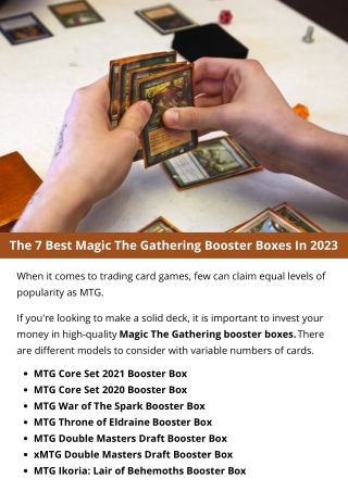 The 7 Best Magic The Gathering Booster Boxes In 2023