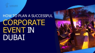 How to Plan a Successful corporate events in Dubai