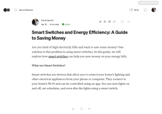 Smart Switches and Energy Efficiency_ A Guide to Saving Money _ by Faria tasnim _ Apr, 2023 _ Medium