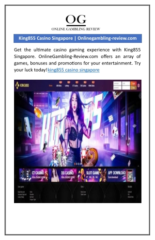 King855 Casino Singapore | Onlinegambling-review.com