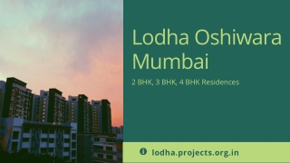 Lodha Oshiwara Mumbai - PDF DOwnlaod