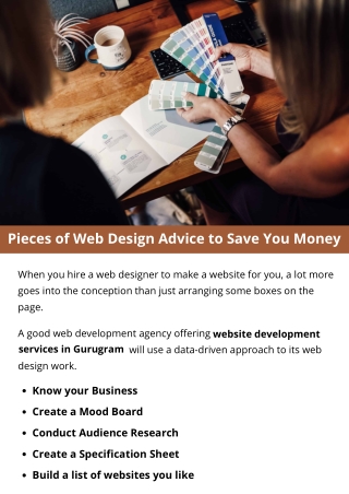 Pieces of Web Design Advice to Save You Money