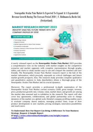 Neuropathic Ocular Pain Market Growth 2030