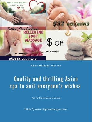 Quality and thrilling Asian spa to suit everyones wishes