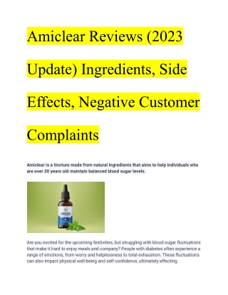 Amiclear Reviews (2023 Update) Ingredients, Side Effects, Negative Customer Complaints