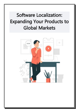 Software Localization - Expanding Your Products to Global Markets