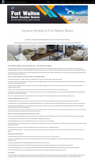 Fort Walton Beach Vacation Rentals