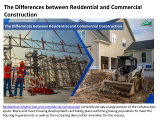 The Differences between Residential and Commercial Construction