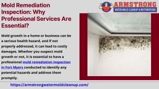 Get the best Mold Remediation Inspection Services in Fort Myers