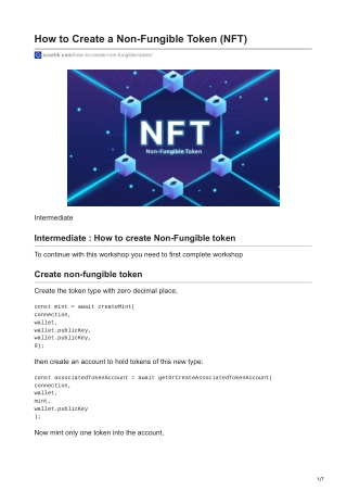 scortik.com-How to Create a Non-Fungible Token NFT