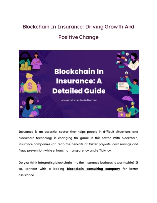 Impact of Blockchain on Insurance  Blockchain Firm