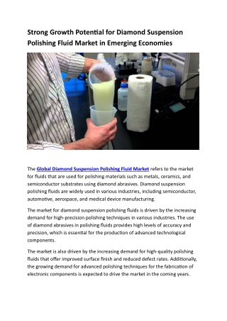 Diamond Suspension Polishing Fluid Market