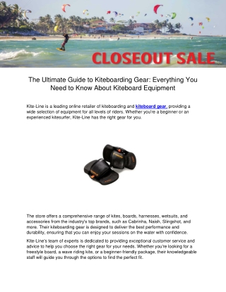 The Ultimate Guide to Kiteboarding Gear