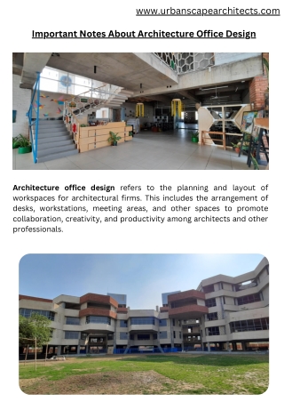 Important Notes About Architecture Office Design