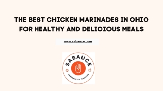 THE BEST CHICKEN MARINADES IN OHIO FOR HEALTHY AND DELICIOUS MEALS
