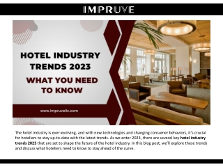 Hotel Industry Trends 2023 What You Need to Know