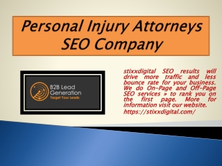 Personal Injury Attorneys SEO Company