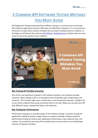 5 Common API Software Testing Mistakes You Must Avoid