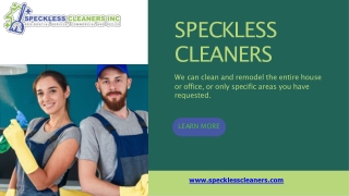 House Cleaning In Chagrin Falls Ohio | SPECKLESS CLEANERS