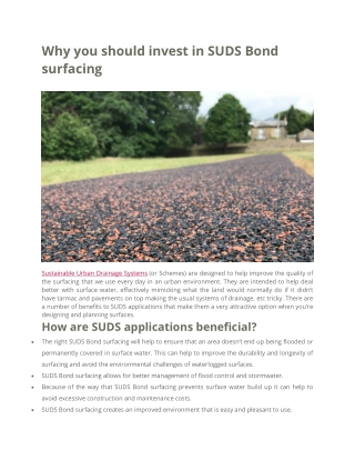 Why you should invest in SUDS Bond surfacing - Abacus Playgrounds