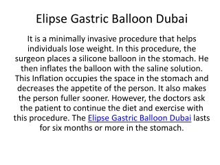 elipse gastric balloon dubai