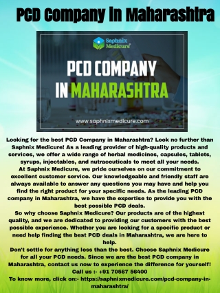 PCD Company in Maharashtra