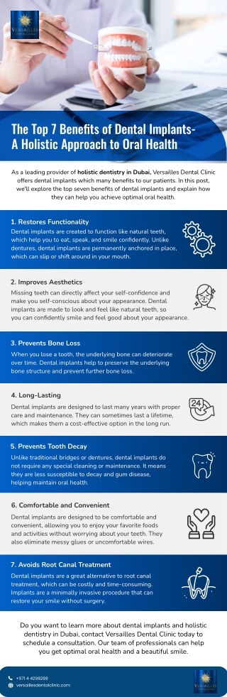 The Top 7 Benefits of Dental Implants - A Holistic Approach to Oral Health