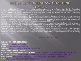 Eazily best Online SSC Coaching Classes