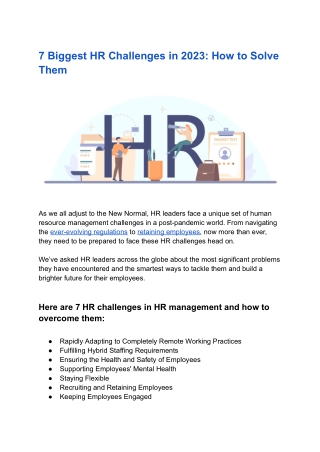 7 Biggest HR Challenges in 2023_ How to Solve Them