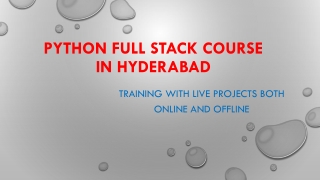 Python Full Stack Course in Hyderabad