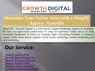 Maximize Your Online Sales with a Shopify Agency, Australia